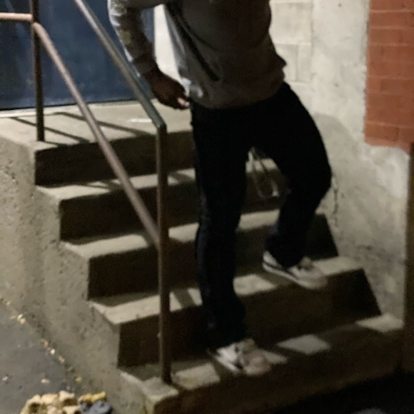 Fray Vertical Panel Stacked Flared Jeans - Picture 4 of 5